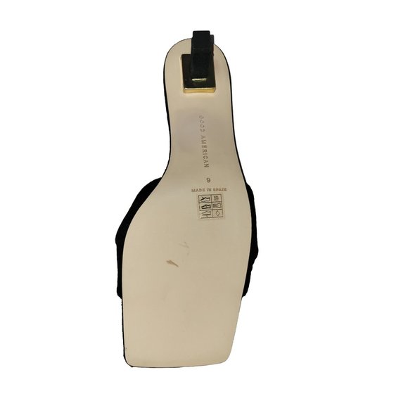 Good American Mule Heel Women Terry Cloth Black Size 9 GA353T-X - Picture 4 of 6